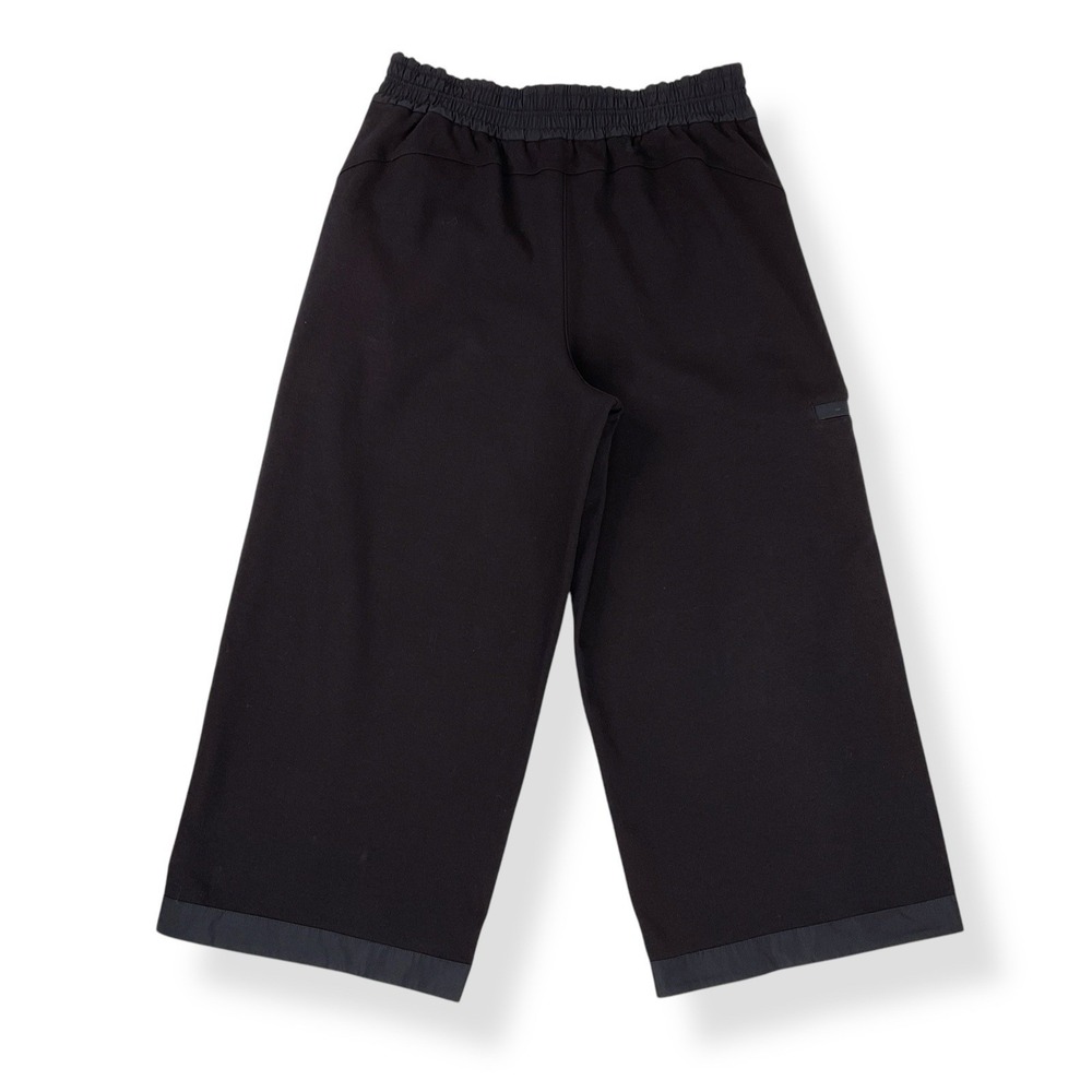 Athleta Pants Women Small Black Wide Leg Crop Jogger Triumph Hybrid Athleisure - Picture 3 of 15